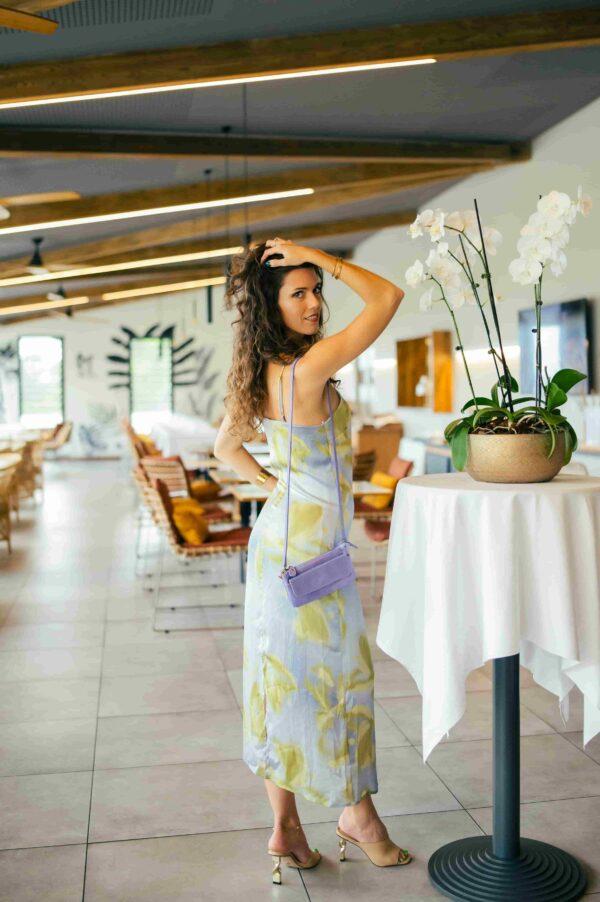 Robe ARUBA Mus&Bombon imprimé fini satin.